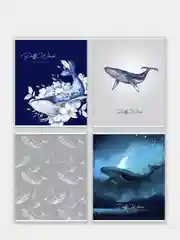 Тетрадь 48 листов в клетку "Pretty whale"