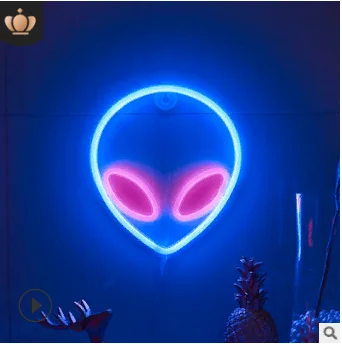 Аметистовый неоновый светильник-ночник светодиодный LED