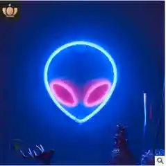Аметистовый неоновый светильник-ночник светодиодный LED