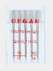 Иглы для швейных машин ORGAN Квилтинг №75-90 5 шт. в пенале