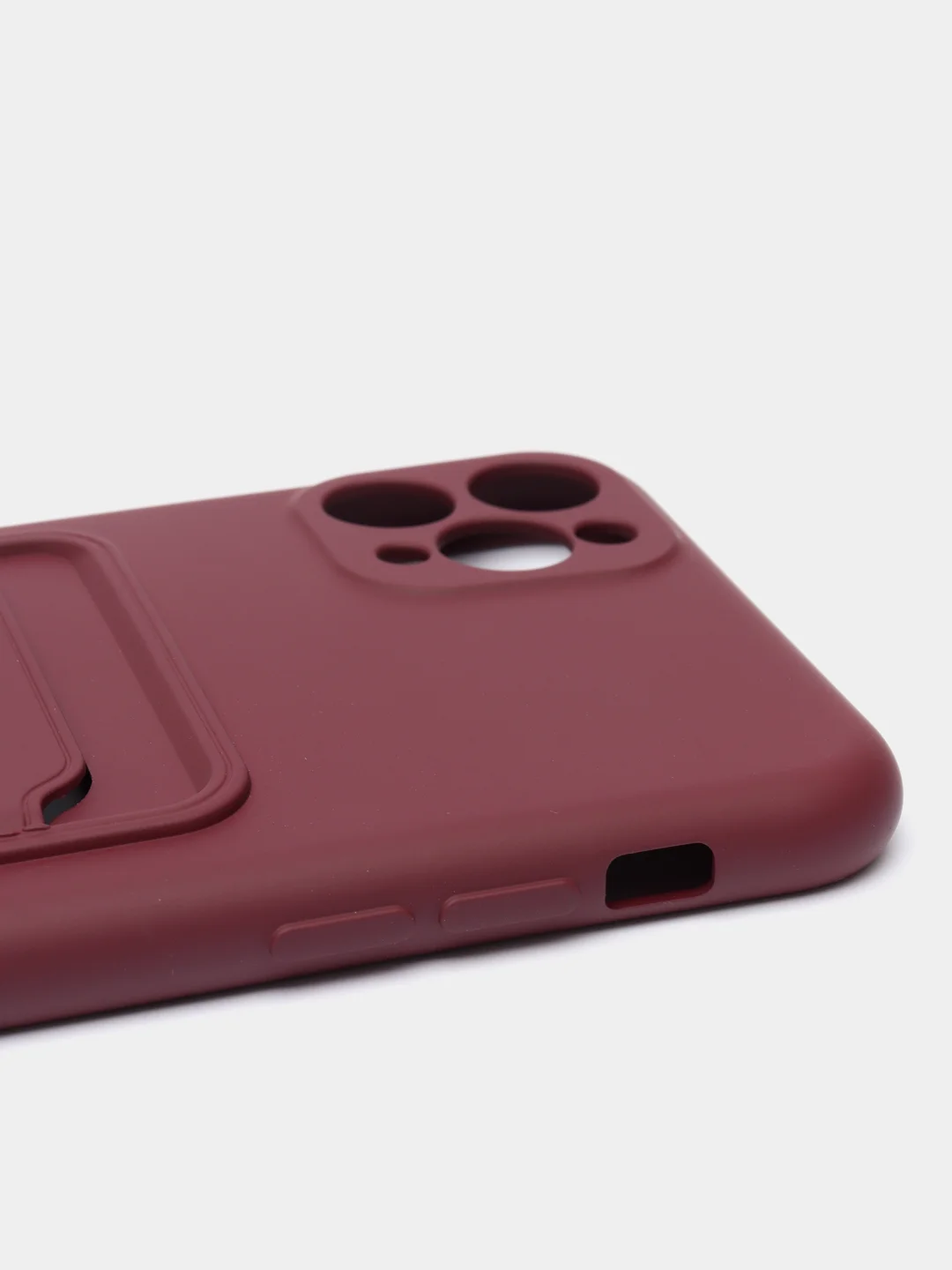 Багровый чехлы Iphone c кармашком для карт