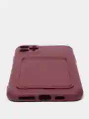 Багровый чехлы Iphone c кармашком для карт