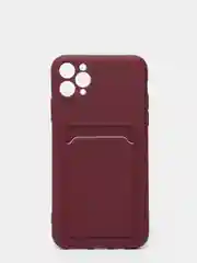 Багровый чехлы Iphone c кармашком для карт