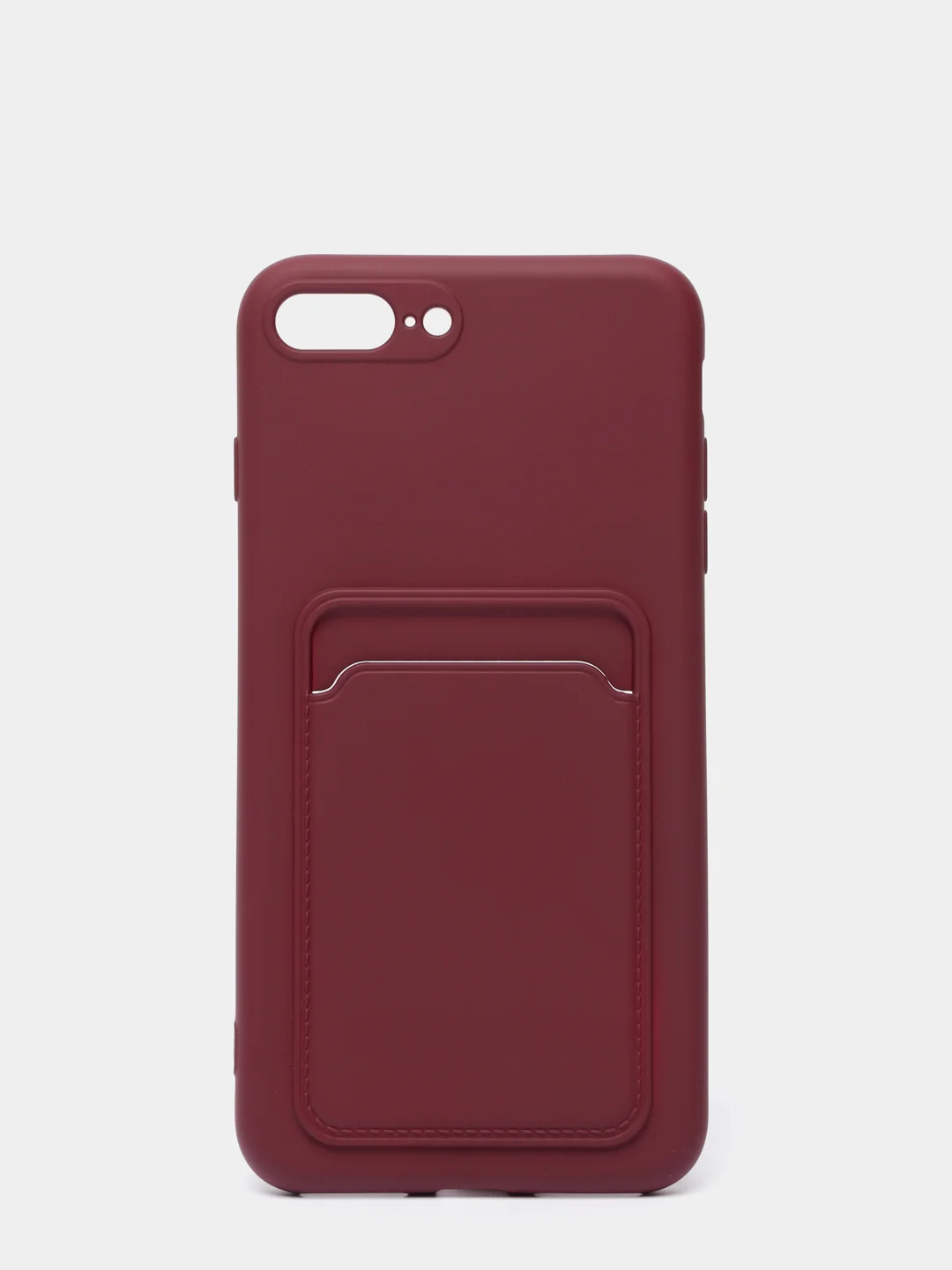Багровый чехлы Iphone c кармашком для карт