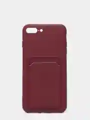 Багровый чехлы Iphone c кармашком для карт