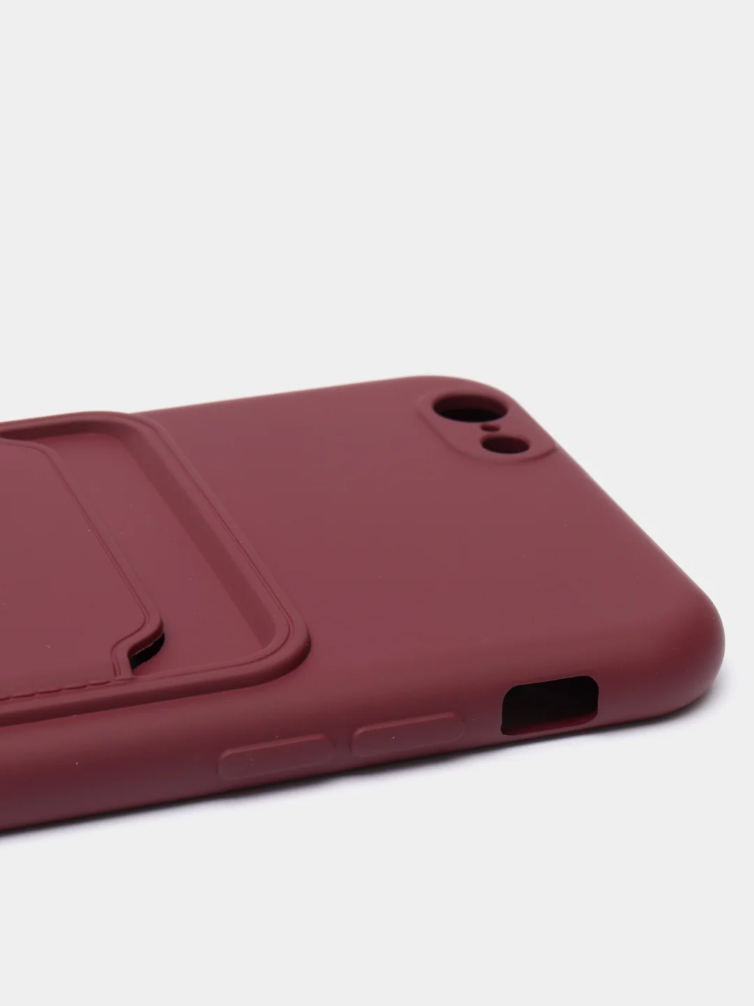 Багровый чехлы Iphone c кармашком для карт
