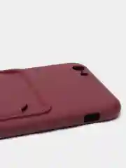 Багровый чехлы Iphone c кармашком для карт