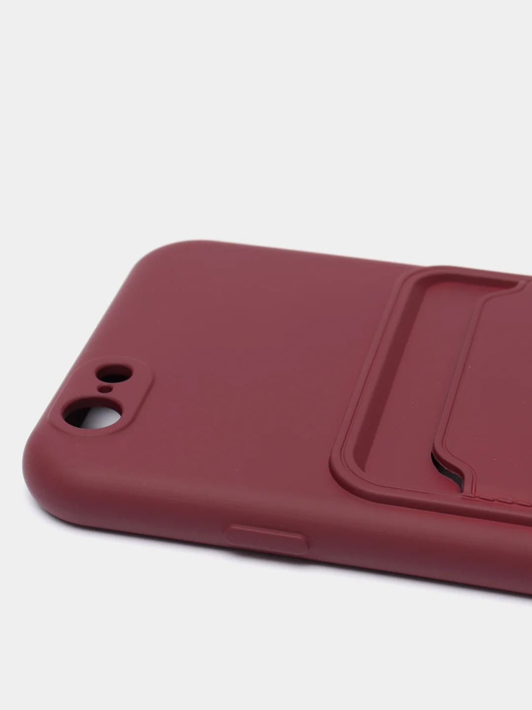 Багровый чехлы Iphone c кармашком для карт