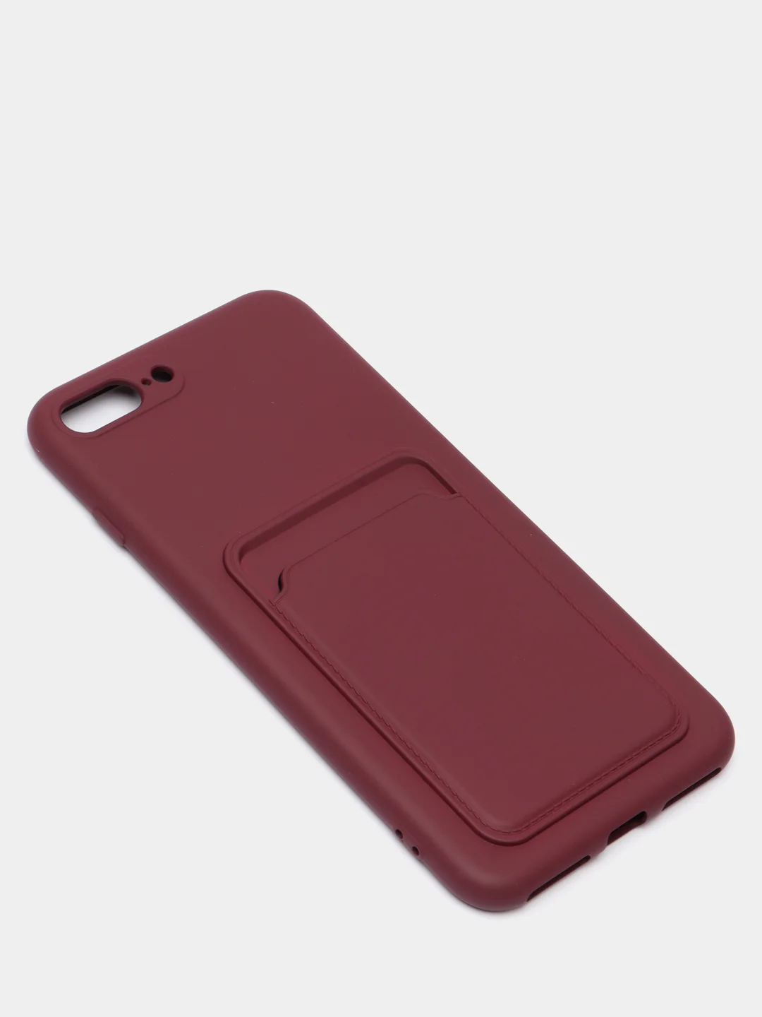 Багровый чехлы Iphone c кармашком для карт