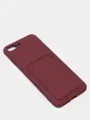 Багровый чехлы Iphone c кармашком для карт