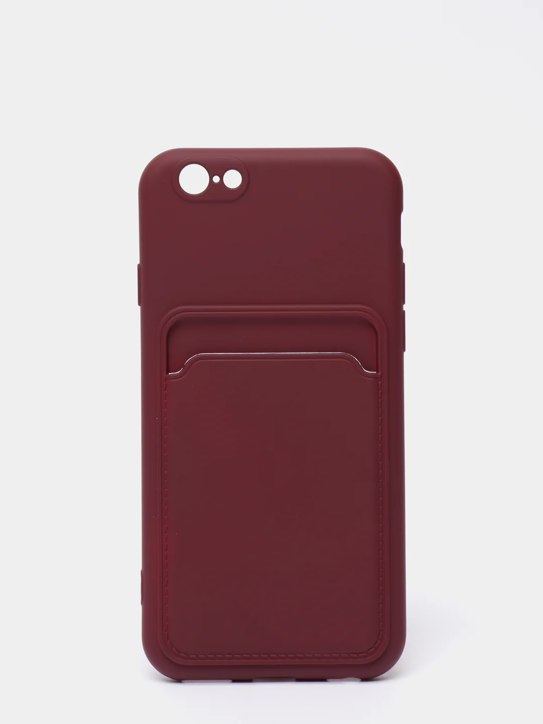 Багровый чехлы Iphone c кармашком для карт