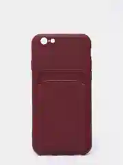 Багровый чехлы Iphone c кармашком для карт