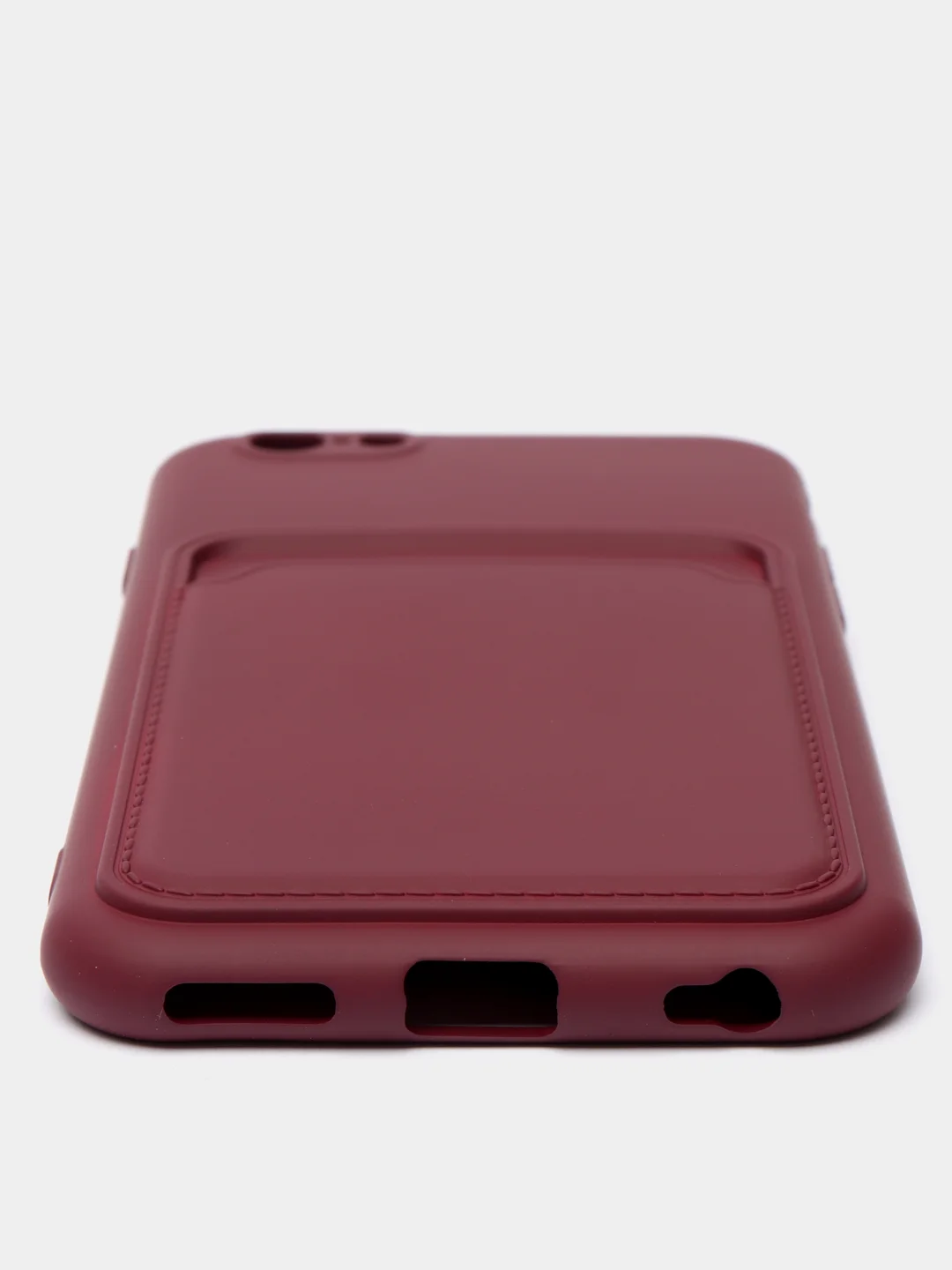 Багровый чехлы Iphone c кармашком для карт