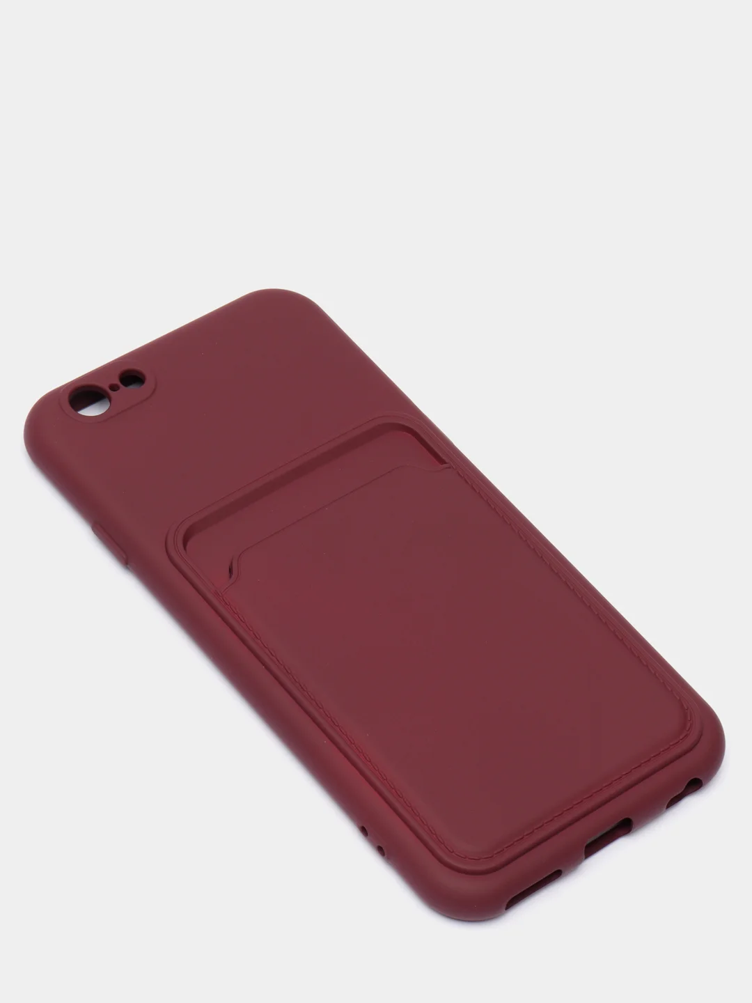 Багровый чехлы Iphone c кармашком для карт