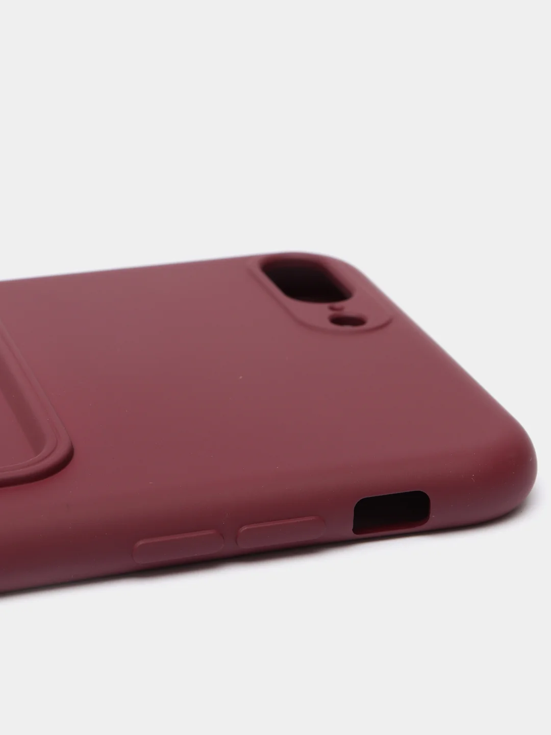Багровый чехлы Iphone c кармашком для карт