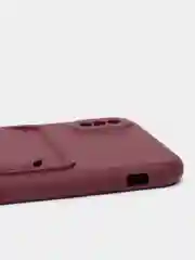 Багровый чехлы Iphone c кармашком для карт