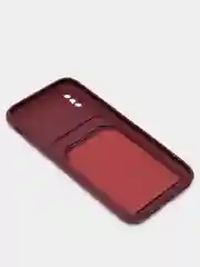 Багровый чехлы Iphone c кармашком для карт