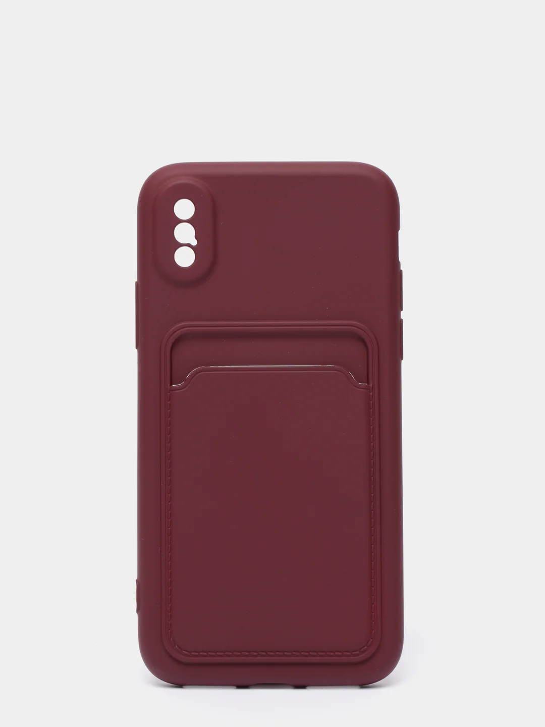 Багровый чехлы Iphone c кармашком для карт