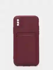 Багровый чехлы Iphone c кармашком для карт