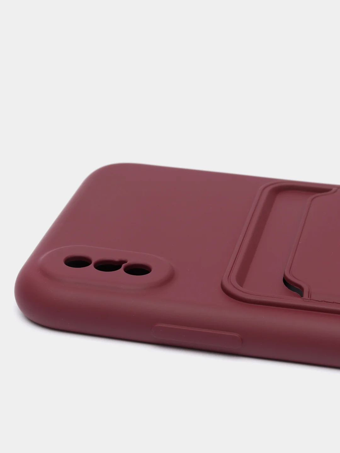 Багровый чехлы Iphone c кармашком для карт