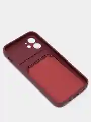 Багровый чехлы Iphone c кармашком для карт