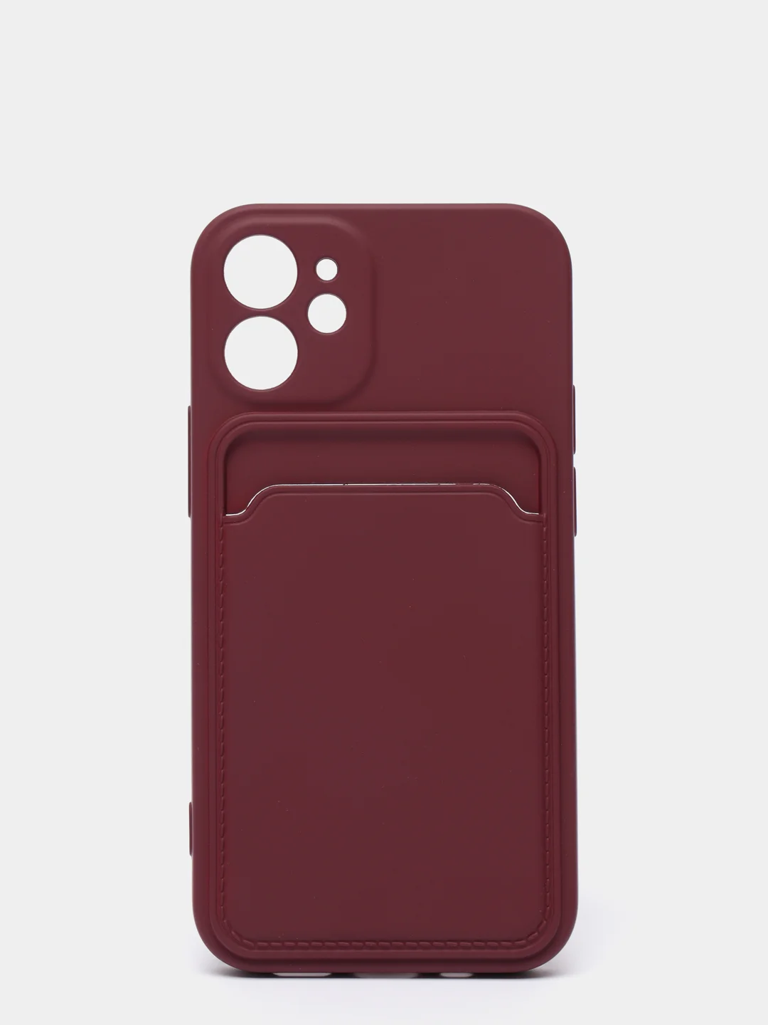 Багровый чехлы Iphone c кармашком для карт