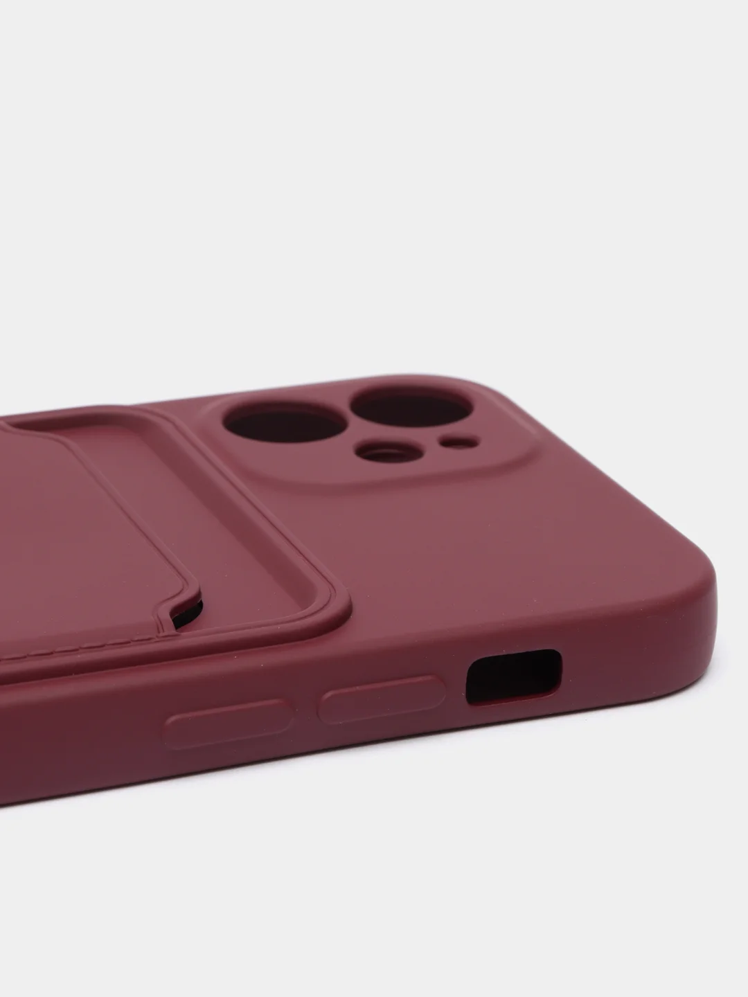 Багровый чехлы Iphone c кармашком для карт