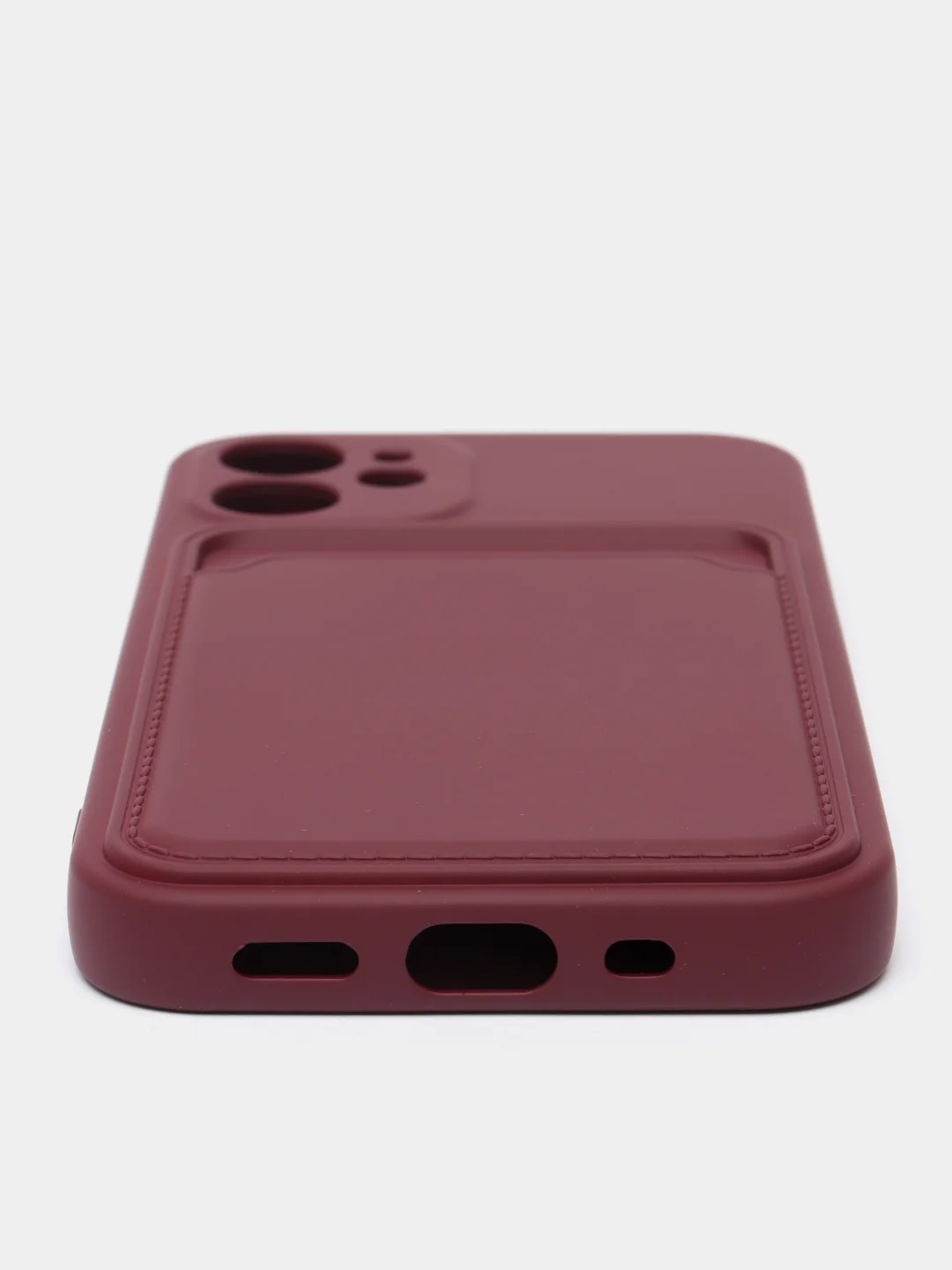Багровый чехлы Iphone c кармашком для карт