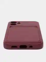 Багровый чехлы Iphone c кармашком для карт