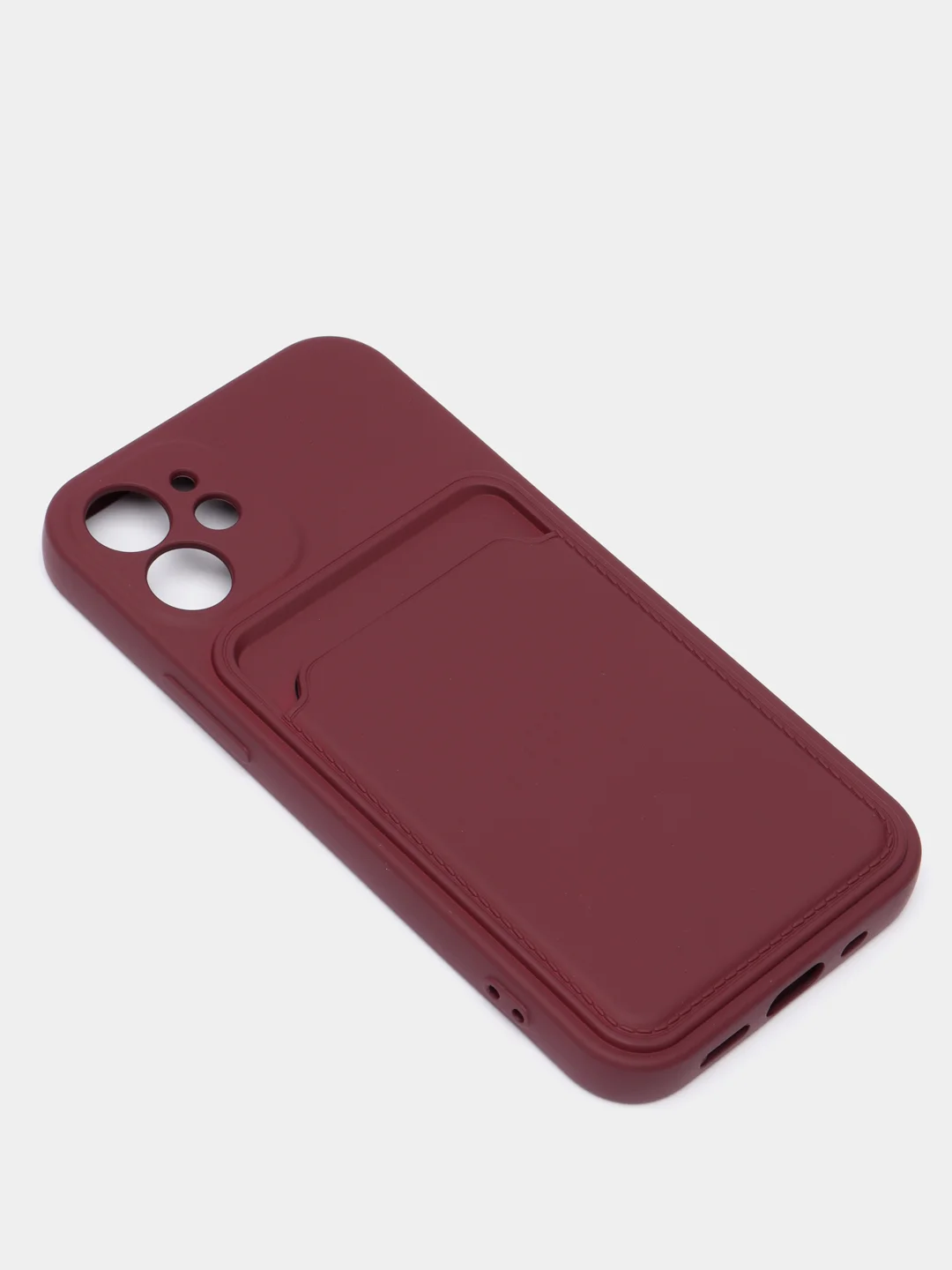 Багровый чехлы Iphone c кармашком для карт
