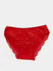 Красный трусы женские, кружево
