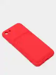 Красный чехлы Iphone c кармашком для карт