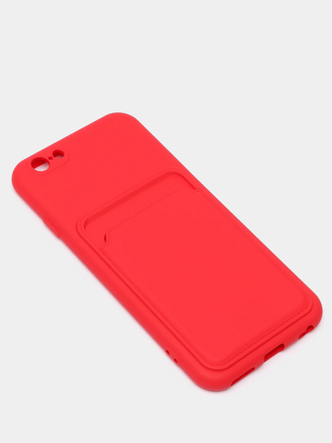 Красный чехлы Iphone c кармашком для карт