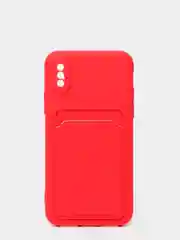 Красный чехлы Iphone c кармашком для карт