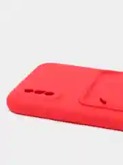 Красный чехлы Iphone c кармашком для карт