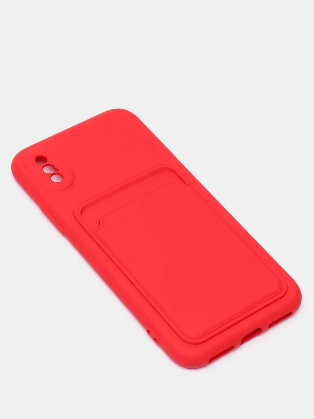 Красный чехлы Iphone c кармашком для карт