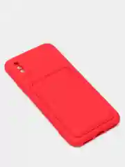 Красный чехлы Iphone c кармашком для карт