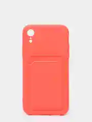 Коралловый чехлы Iphone c кармашком для карт