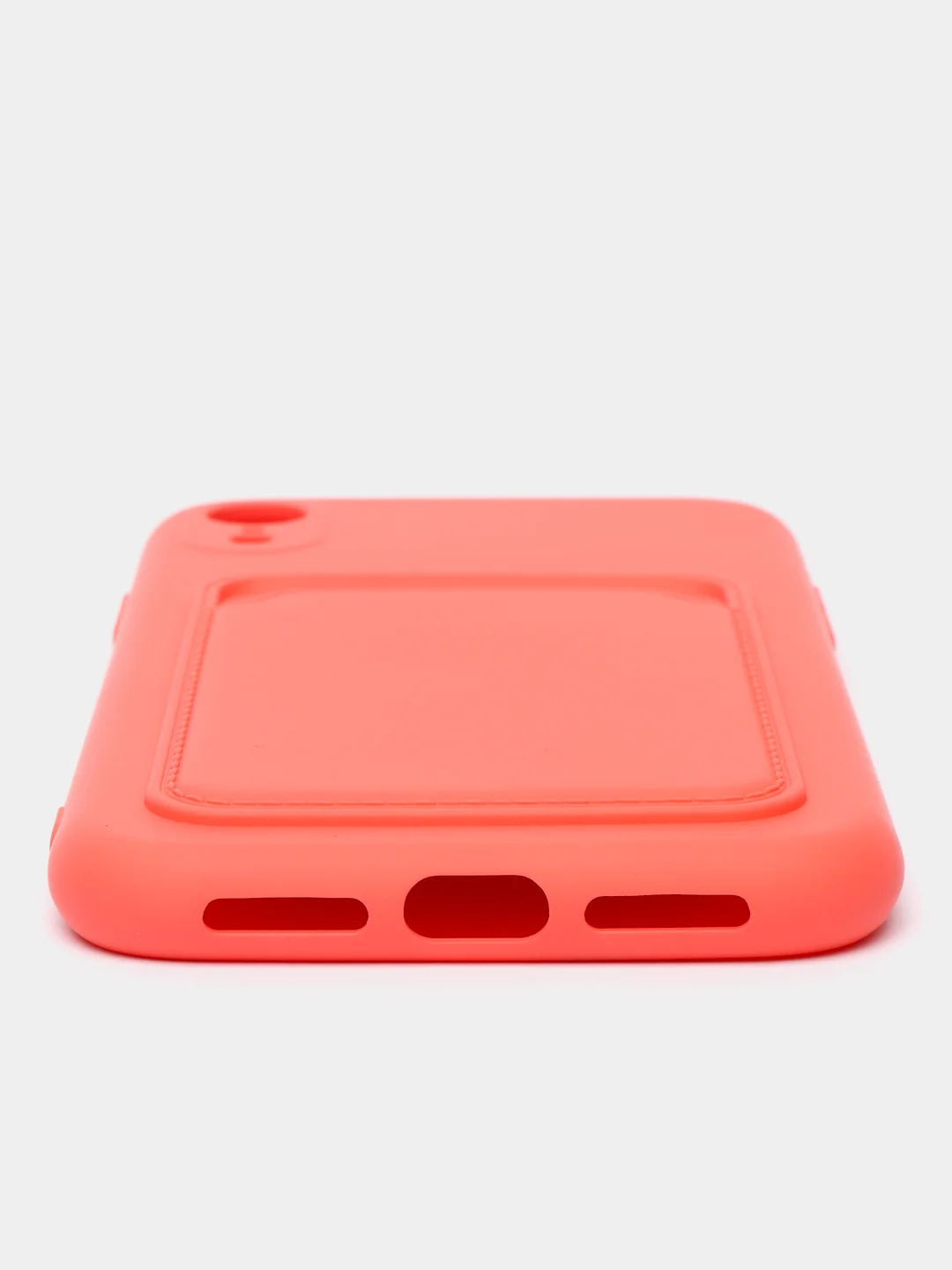 Коралловый чехлы Iphone c кармашком для карт