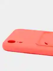 Коралловый чехлы Iphone c кармашком для карт