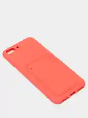 Коралловый чехлы Iphone c кармашком для карт