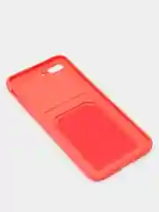 Коралловый чехлы Iphone c кармашком для карт