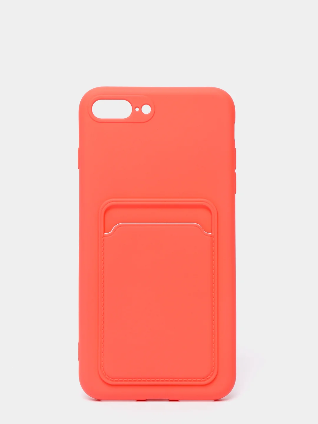 Коралловый чехлы Iphone c кармашком для карт