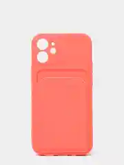 Коралловый чехлы Iphone c кармашком для карт