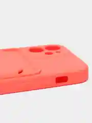 Коралловый чехлы Iphone c кармашком для карт