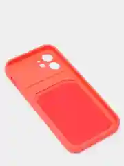 Коралловый чехлы Iphone c кармашком для карт