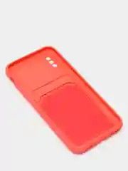 Коралловый чехлы Iphone c кармашком для карт