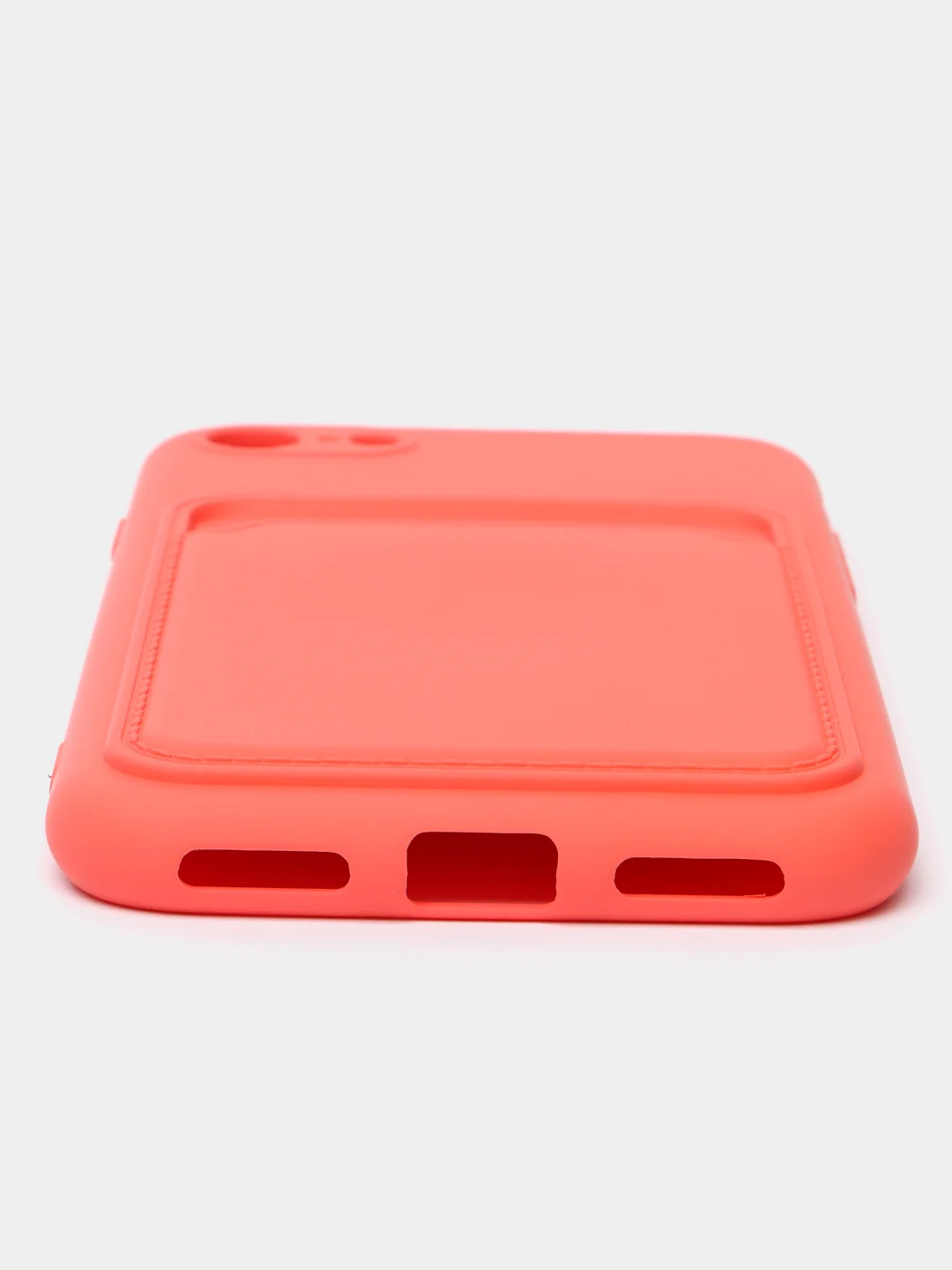 Коралловый чехлы Iphone c кармашком для карт