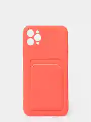 Коралловый чехлы Iphone c кармашком для карт