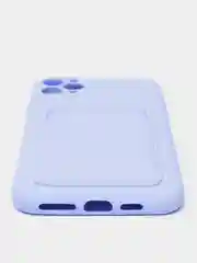 Лавандовый чехлы Iphone c кармашком для карт
